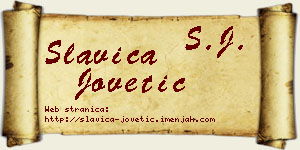 Slavica Jovetić vizit kartica